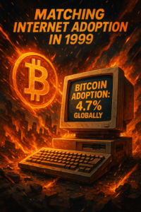 Bitcoin Adoption Reaches 4.7% — Matching The Internet In 1999
