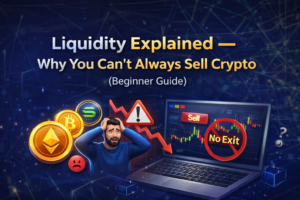🔹 Liquidity Explained — Why You Can’t Always Sell Crypto (Beginner Guide)